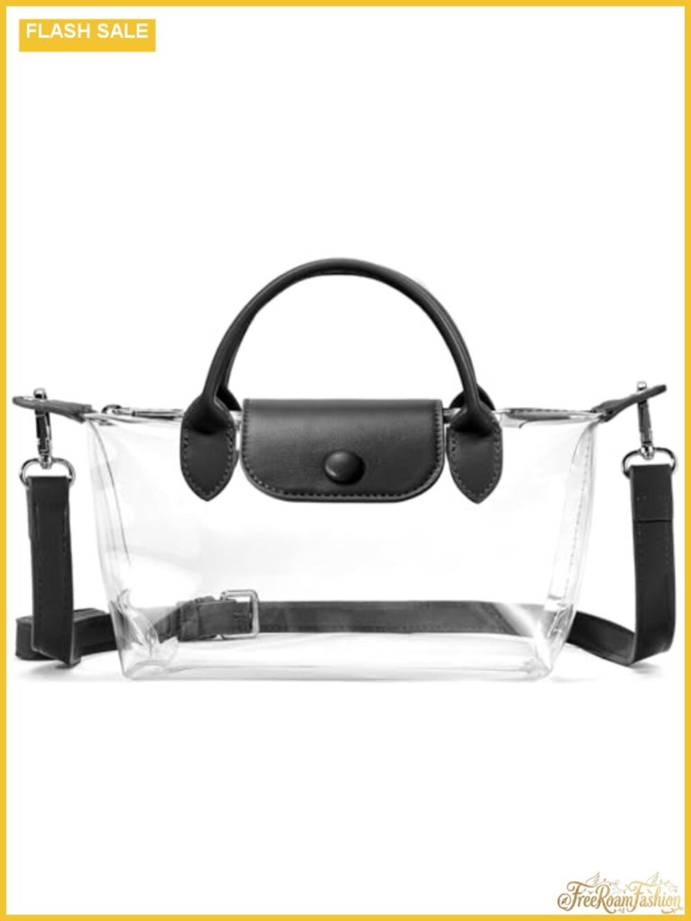 Stadium Approved Clear Crossbody Bag with Adjustable Strap PVC